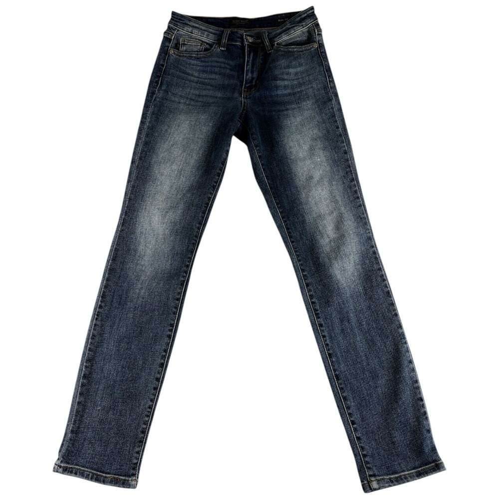 Judy Blue Los Angeles Slim Fit Jeans Womens 3/26 Blue Denim Cotton Straight Leg